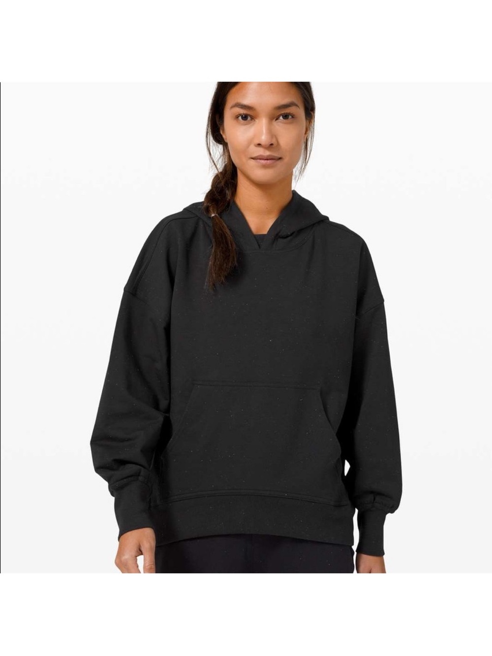 Lululemon LA Back in Action Black Hoodie Multicolor Specks - estimated size 6